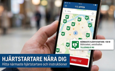 Nytt kartlager för hjärtstartare i 112 appen